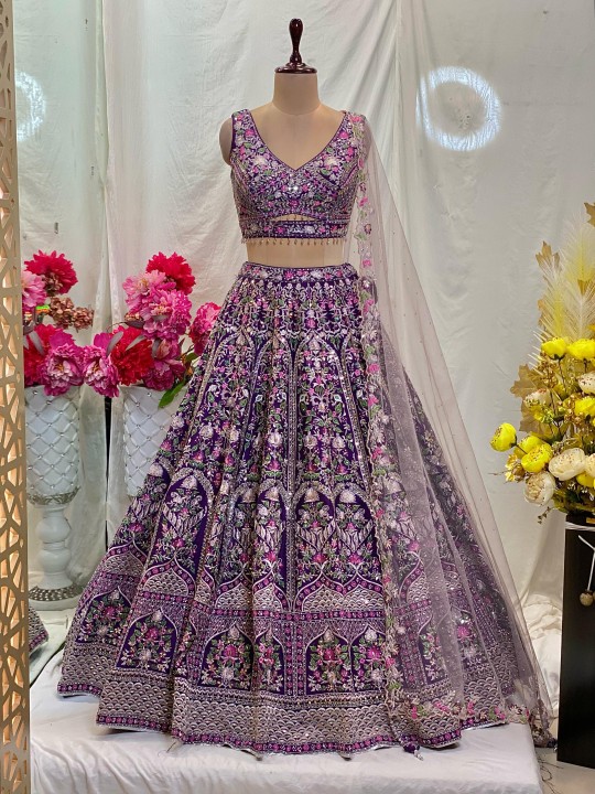 traditional pink lehanga - Madaan Cloth House