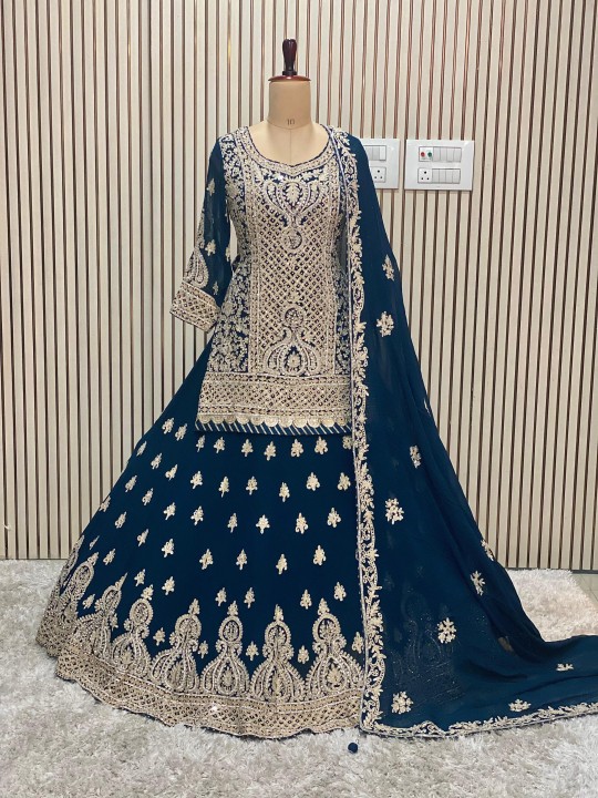 LEHANGA WITH SHORT SHIRT - Madaan Cloth House